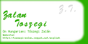 zalan toszegi business card