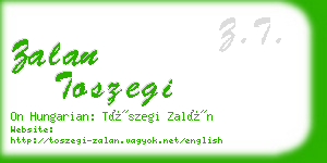 zalan toszegi business card